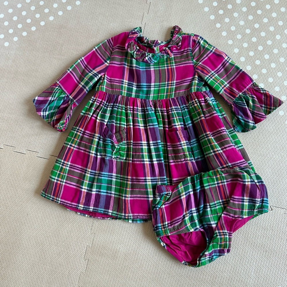 Plaid Dress with Bloomers